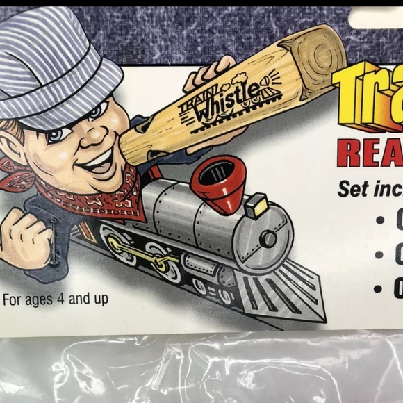 VTG Trophy Music Co. Train Whistle Cap Bandana Conductor SET Dress Up Costume - Picture 2 of 12